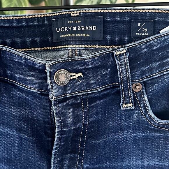 Lucky Brand Sweet Straight Jeans Women 8/29 Dark Wash Mid Rise 31" Inseam - Picture 3 of 10